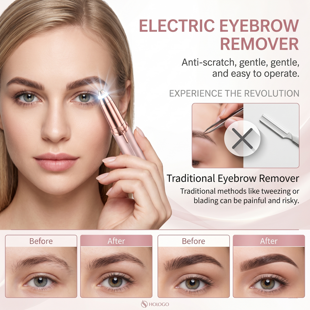 Women Electric Eyebrow Trimmer Eye Brow Shaper Pencil Face Hair Remover For Women Automatic Eyebrow Shavers Pocketknife