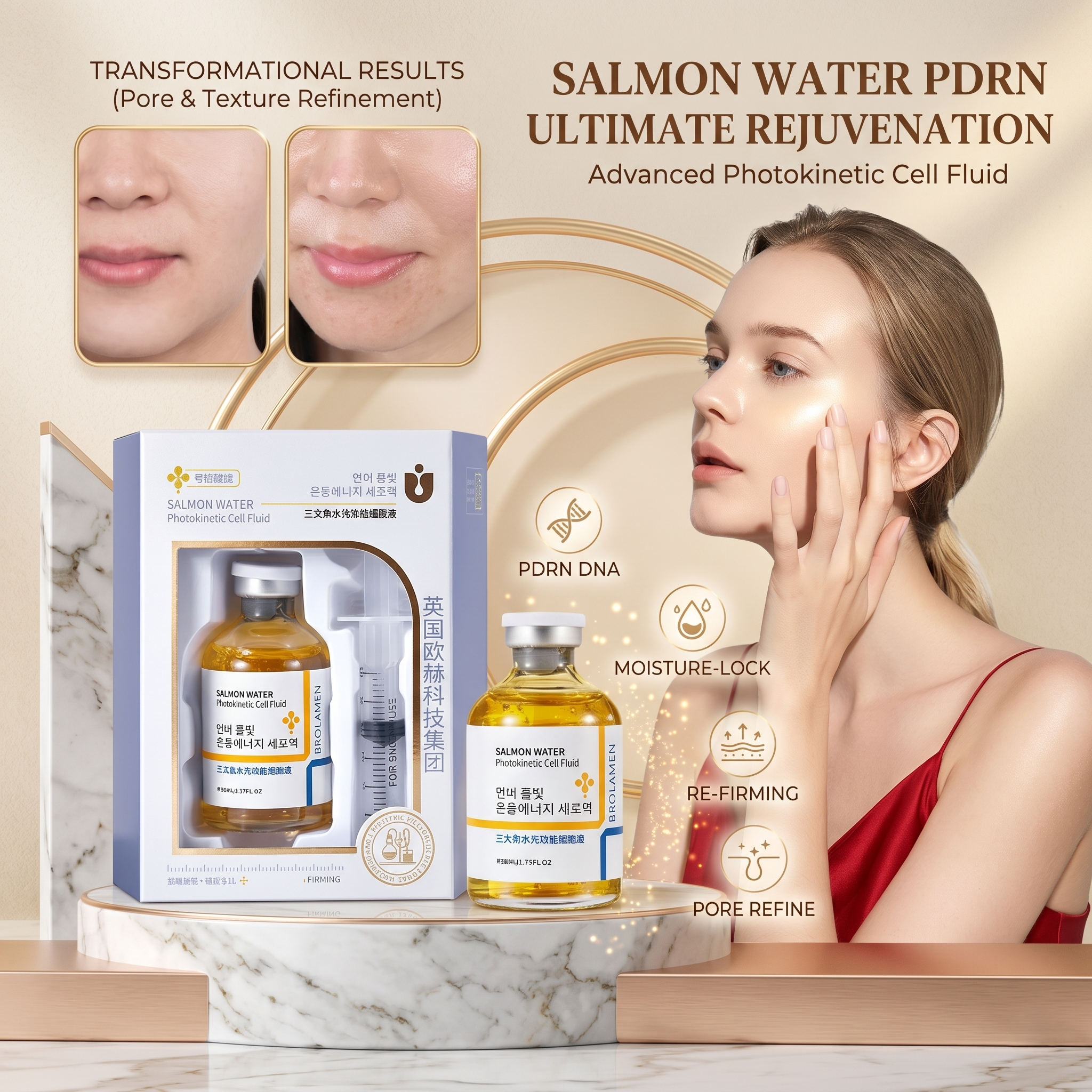 PDRN Salmon Wrinkle Serum – Korean Skin Rejuvenation