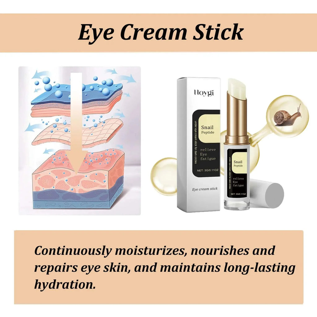 Hoygi Snail Peptide Eye Cream Stick – Dark Circle, Puffiness & Fine Line Care | Zenvoria